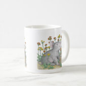 家マウスのDesigns®のマグ コーヒーマグカップ (正面右)