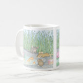 家マウスのDesigns®のマグ コーヒーマグカップ (正面左)