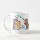 家マウスのDesigns®のマグ コーヒーマグカップ (左)