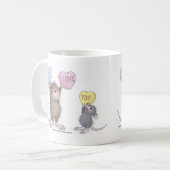 家マウスのDesigns®のマグ コーヒーマグカップ (正面左)