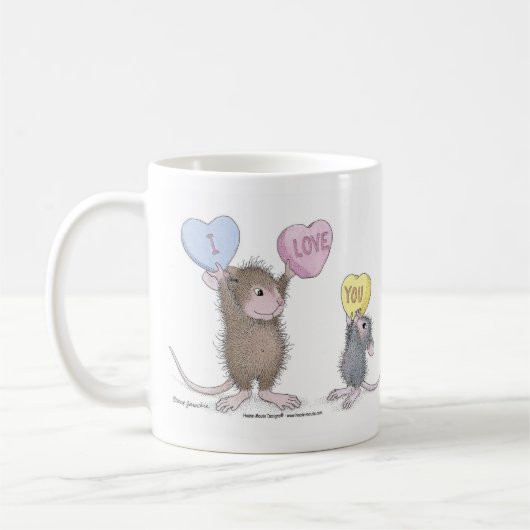 家マウスのDesigns®のマグ コーヒーマグカップ (左)
