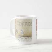 家マウスのDesigns®のマグ コーヒーマグカップ (正面左)