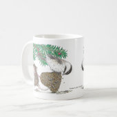 家マウスのDesigns®のマグ コーヒーマグカップ (正面左)