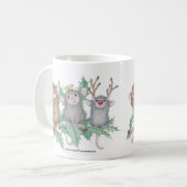 家マウスのDesigns®のマグ コーヒーマグカップ (正面左)