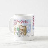 家マウスのDesigns®のマグ コーヒーマグカップ (正面左)
