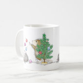 家マウスのDesigns®のマグ コーヒーマグカップ (正面左)