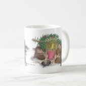 家マウスのDesigns®のマグ コーヒーマグカップ (正面右)