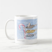 家マウスのDesigns®のマグ コーヒーマグカップ (左)