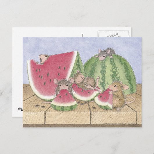 家マウスのDesigns®の郵便はがき ポストカード (正面/裏面)