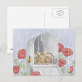 家マウスのDesigns®の郵便はがき ポストカード (正面/裏面)