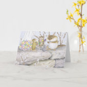 家マウスのDesigns®カード カード (黄色い花)