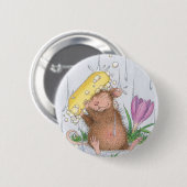 家マウスDesigns® -よくきれいなおもしろい 缶バッジ (正面&裏面)