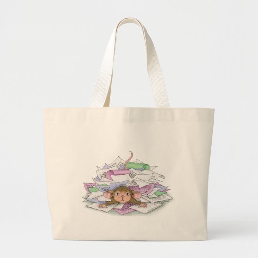 家マウスDesigns® -ジャンボトート ラージトートバッグ (正面)