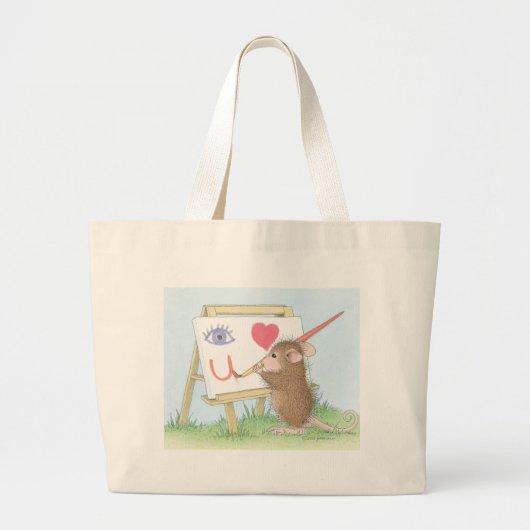 家マウスDesigns® -トートバック ラージトートバッグ (正面)