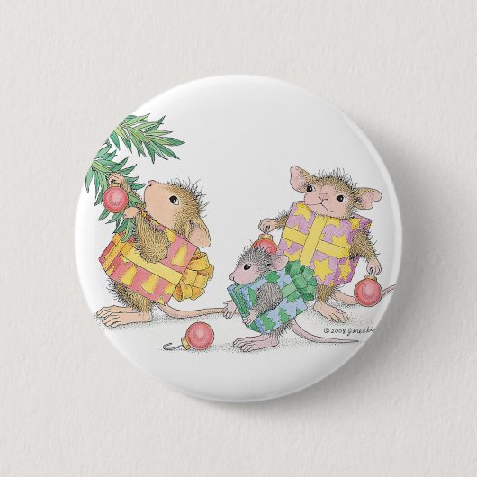 家マウスDesigns® -ピン 缶バッジ (正面)