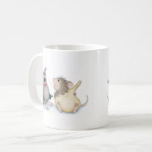 家マウスDesigns® -マグ コーヒーマグカップ (正面左)
