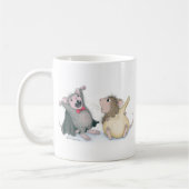 家マウスDesigns® -マグ コーヒーマグカップ (左)