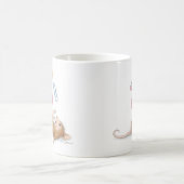 家マウスDesigns® -マグ コーヒーマグカップ (中央)