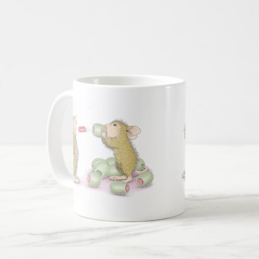 家マウスDesigns® -マグ コーヒーマグカップ (正面左)