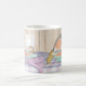 家マウスDesigns® -マグ コーヒーマグカップ (中央)