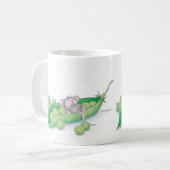 家マウスDesigns® -マグ コーヒーマグカップ (正面左)