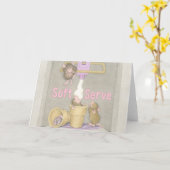 家マウスDesigns® -メッセージカード カード (黄色い花)