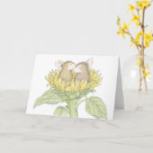 家マウスDesigns® -メッセージカード カード (黄色い花)