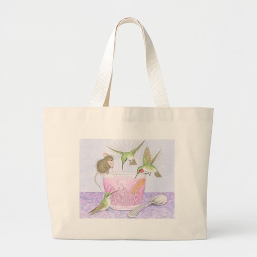 家マウスDesigns® - ラージトートバッグ (正面)