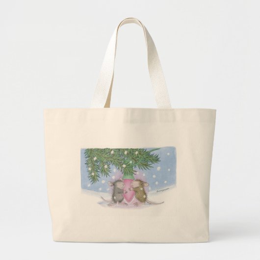 家マウスDesigns® ラージトートバッグ (正面)