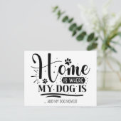 家モダンおもしろいは犬が動く場所 案内ポストカード (スタンド正面)