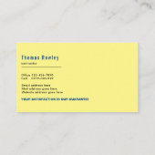 家モダンの改修工事用ハンドマンイエロー 名刺 (裏面)