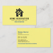 家モダンの改修工事用ハンドマンイエロー 名刺 (正面/裏面)