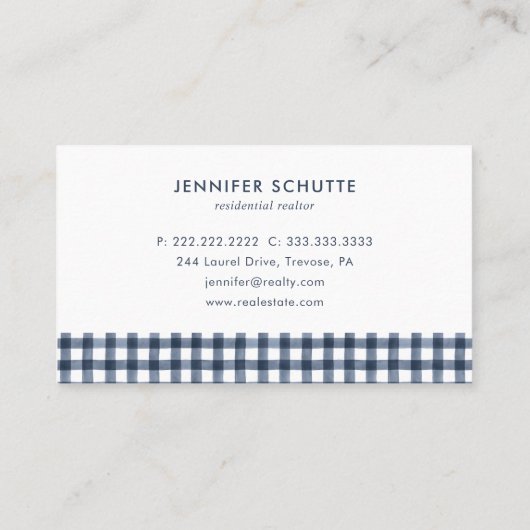 家モダンシンプルネイビー実在プライド 名刺 (裏面)