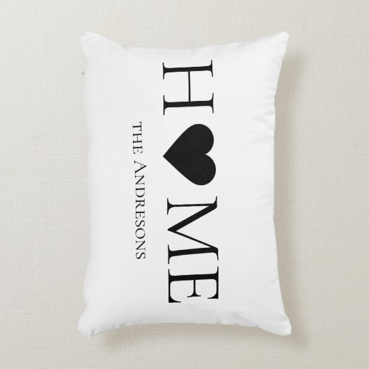 家モダンミニマル家族のギフパーソナライズされたト アクセントクッション (正面(垂直))