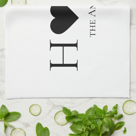 家モダンミニマル家族のギフパーソナライズされたト キッチンタオル (折り畳み)