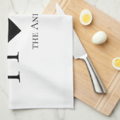 家モダンミニマル家族のギフパーソナライズされたト キッチンタオル (四つ折り)