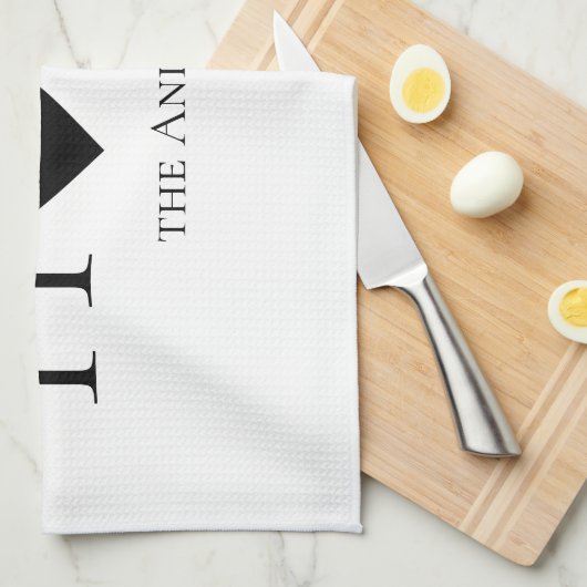 家モダンミニマル家族のギフパーソナライズされたト キッチンタオル (四つ折り)