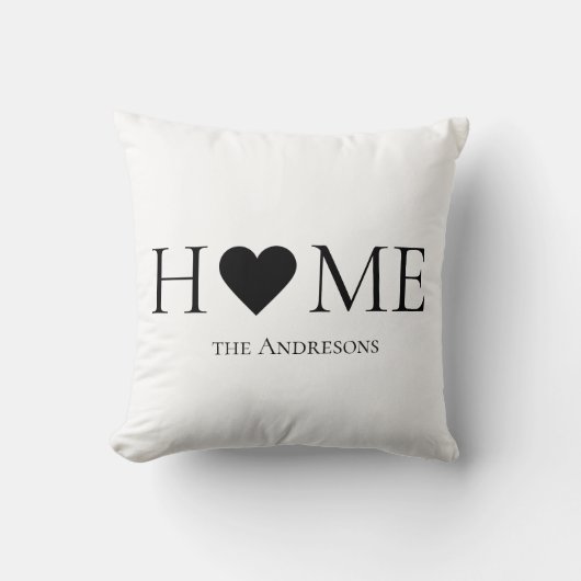 家モダンミニマル家族のギフパーソナライズされたト クッション (正面)