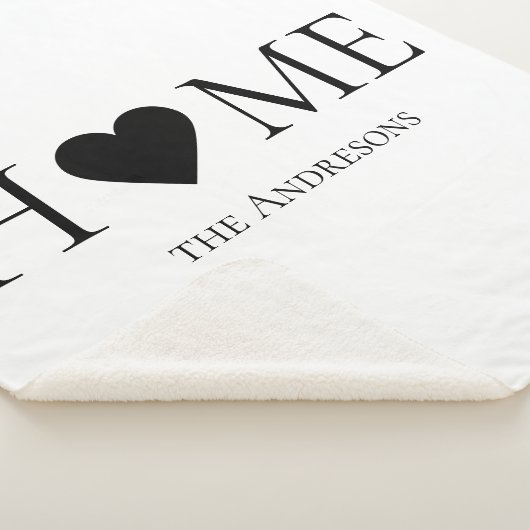 家モダンミニマル家族のギフパーソナライズされたト シェルパブランケット (3/4)