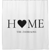 家モダンミニマル家族のギフパーソナライズされたト シャワーカーテン (正面)
