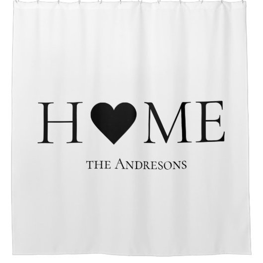 家モダンミニマル家族のギフパーソナライズされたト シャワーカーテン (正面)