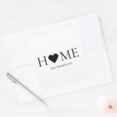 家モダンミニマル家族のギフパーソナライズされたト スクエアシール (封筒)