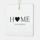 家モダンミニマル家族のギフパーソナライズされたト セラミックオーナメント (左)
