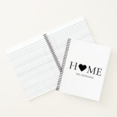 家モダンミニマル家族のギフパーソナライズされたト ノートブック (内部)