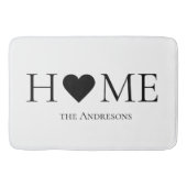 家モダンミニマル家族のギフパーソナライズされたト バスマット (正面)