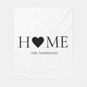 家モダンミニマル家族のギフパーソナライズされたト フリースブランケット (正面)