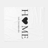 家モダンミニマル家族のギフパーソナライズされたト フリースブランケット (正面(横))