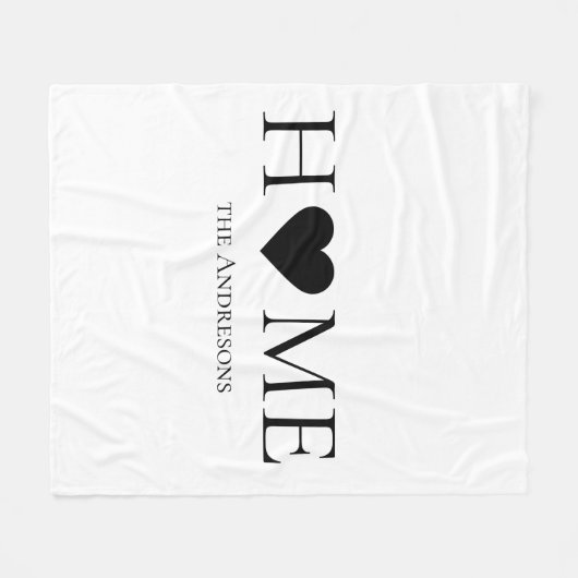 家モダンミニマル家族のギフパーソナライズされたト フリースブランケット (正面(横))