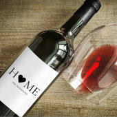 家モダンミニマル家族のギフパーソナライズされたト ワインラベル