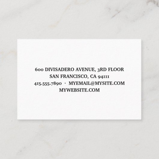 家モダンミニマル家族のギフパーソナライズされたト 名刺 (裏面)